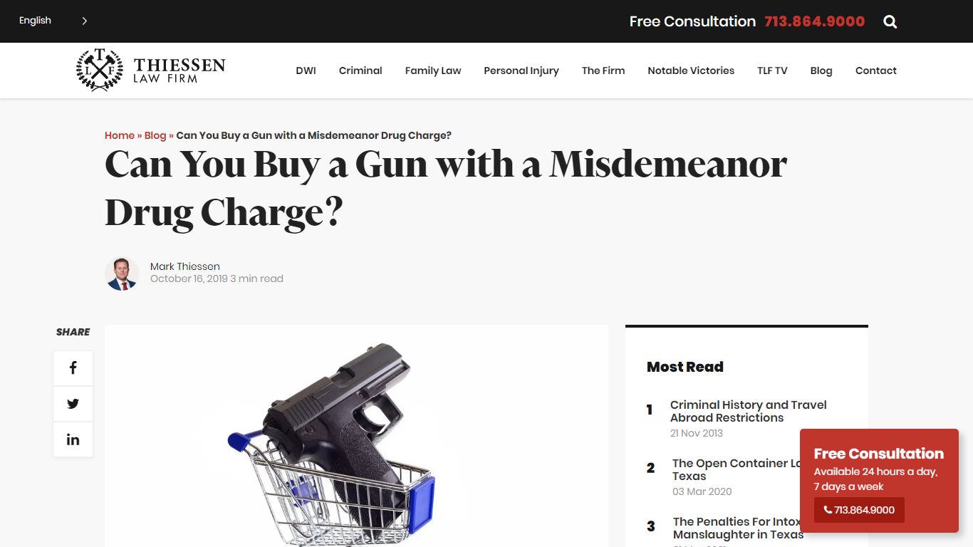 Can You Buy a Gun with a Misdemeanor Drug Charge? - Thiessen Law Firm